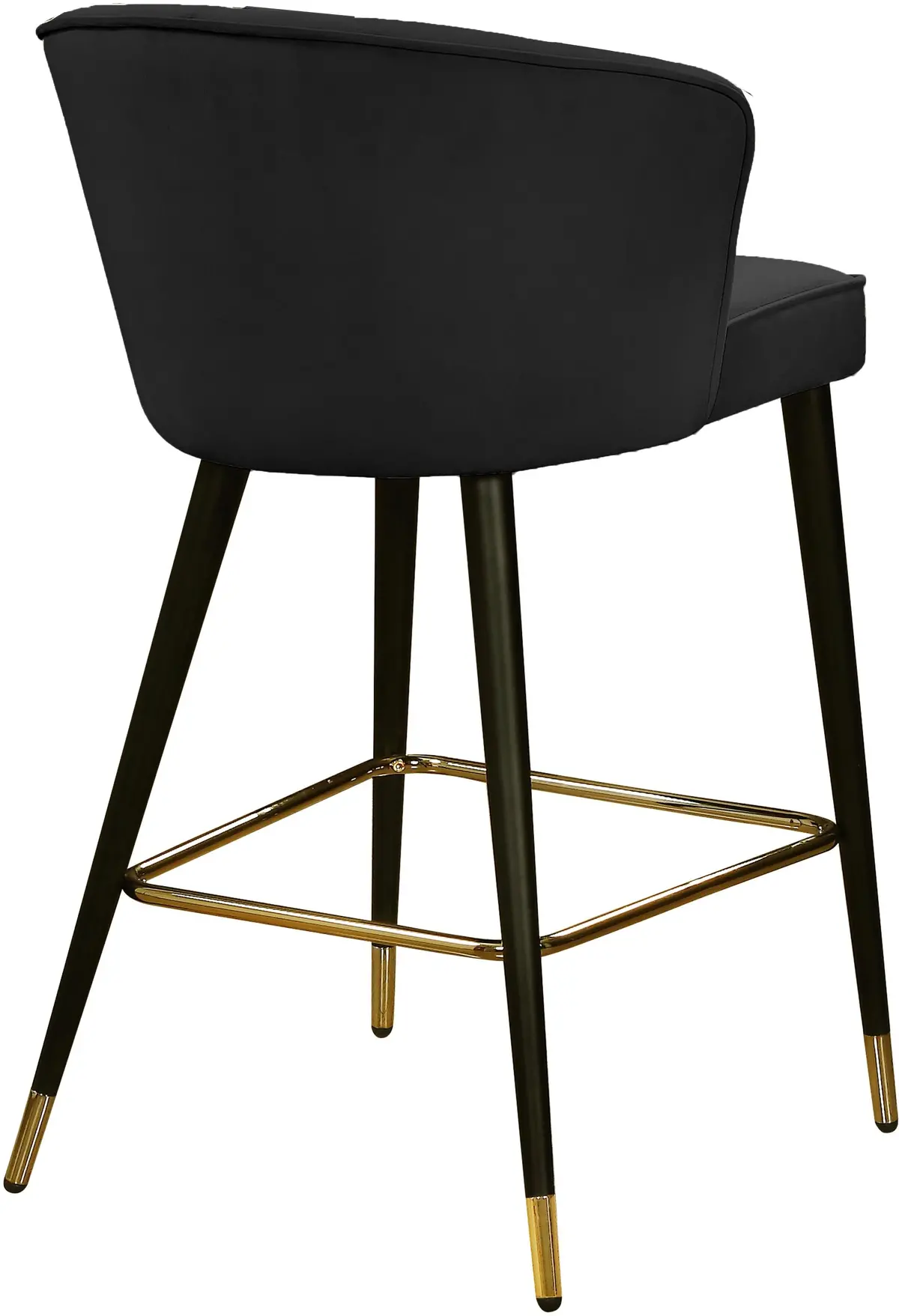 Cassie Black Velvet Stool 2