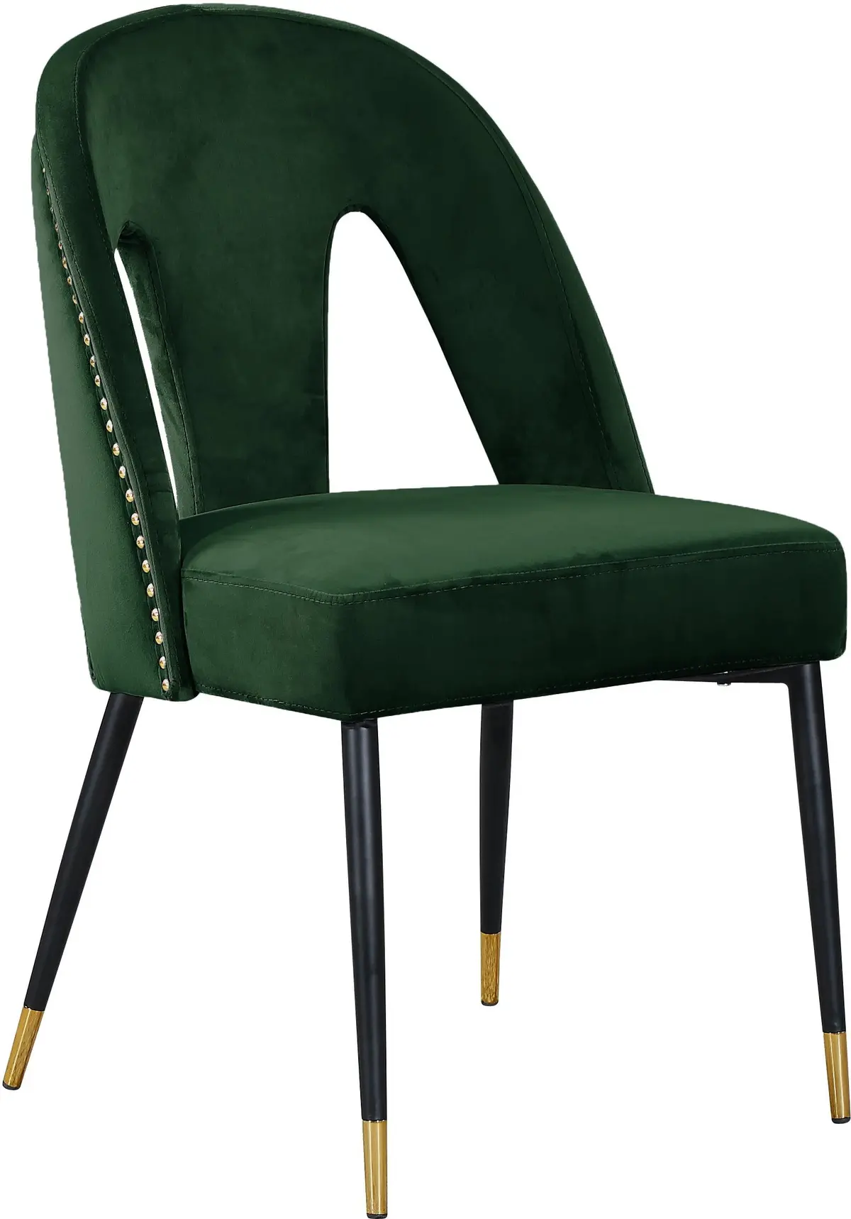 Akoya Green Velvet Dining Chair 2