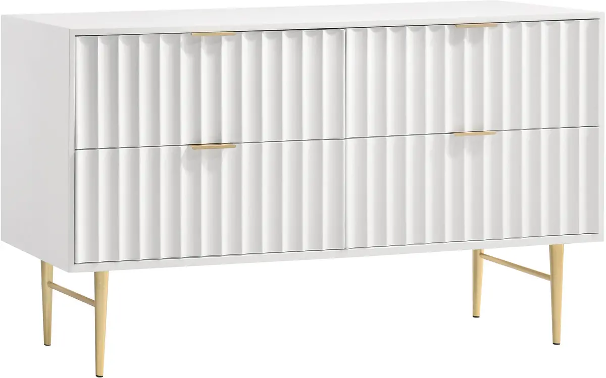 Modernist White Gloss Dresser 1