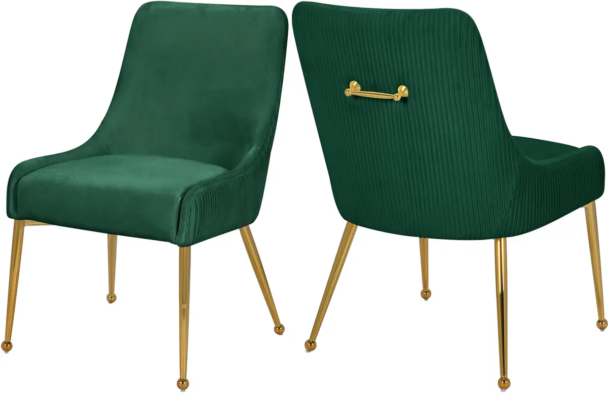 Ace Green Velvet Dining Chair 1