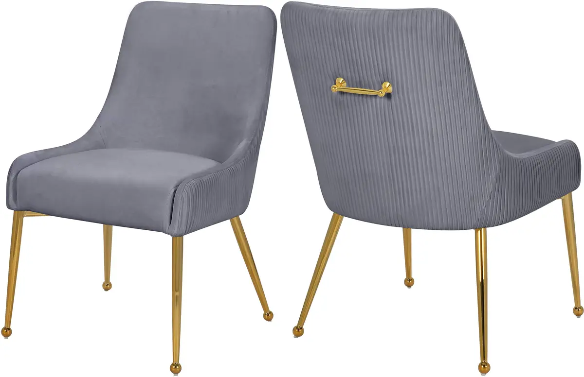 Ace Grey Velvet Dining Chair 1