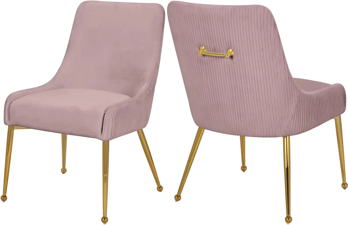 Ace Pink Velvet Dining Chair 1