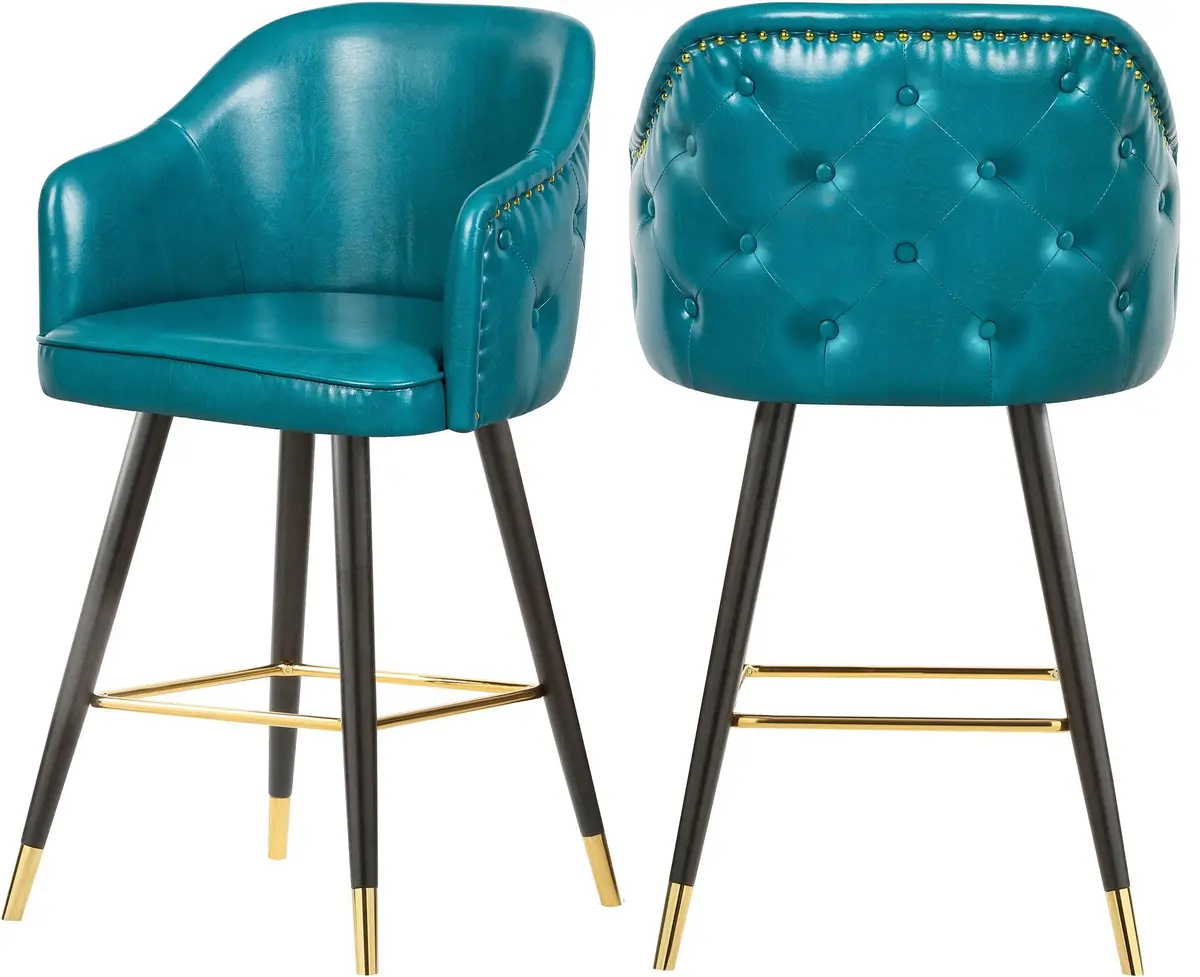Barbosa Blue Faux Leather Counter/Bar Stool 1