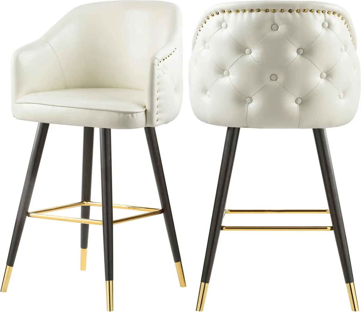 Barbosa White Faux Leather Counter/Bar Stool 1