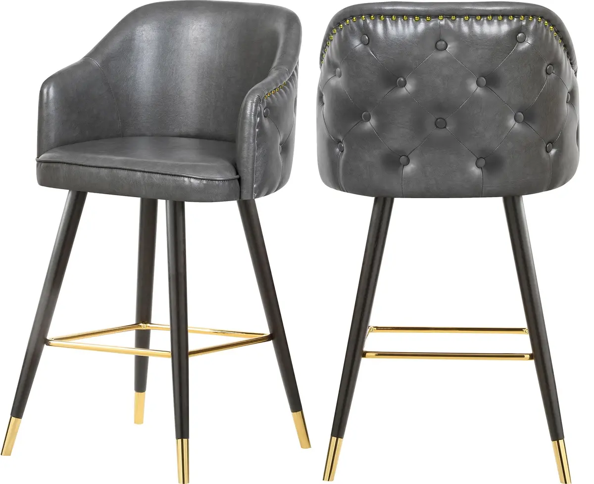 Barbosa Grey Faux Leather Counter/Bar Stool 1