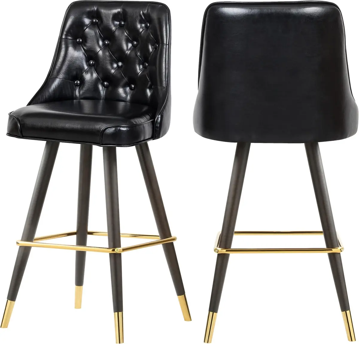 Portnoy Black Faux Leather Counter/Bar Stool 1