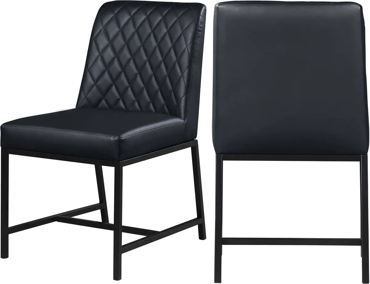 Bryce Black Faux Leather Dining Chair 1