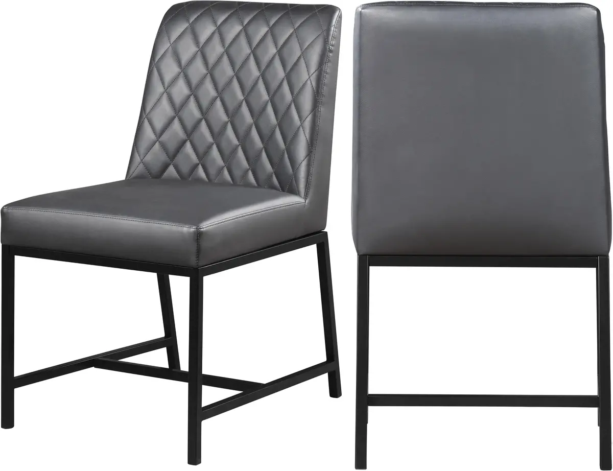 Bryce Grey Faux Leather Dining Chair 1