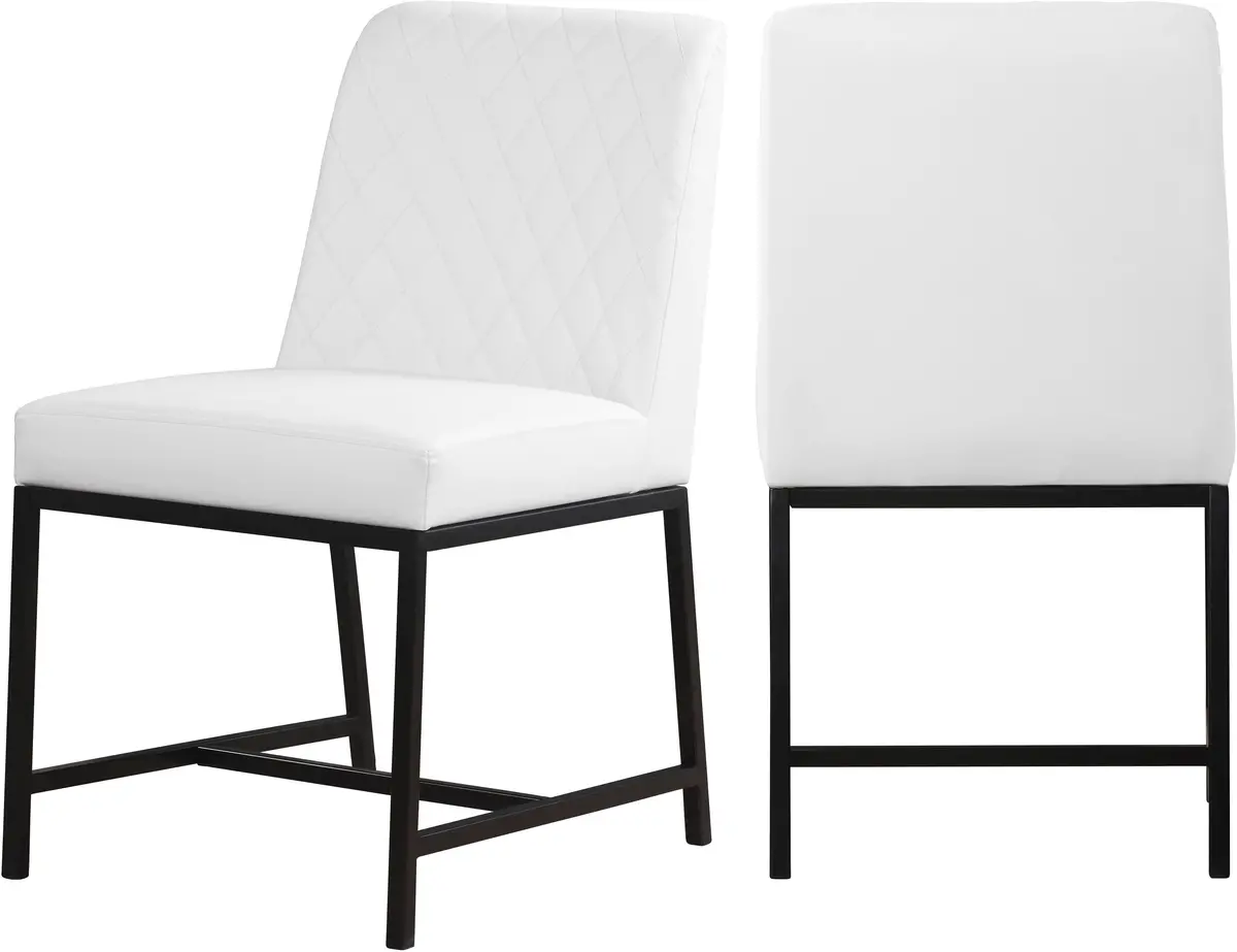 Bryce White Faux Leather Dining Chair 1