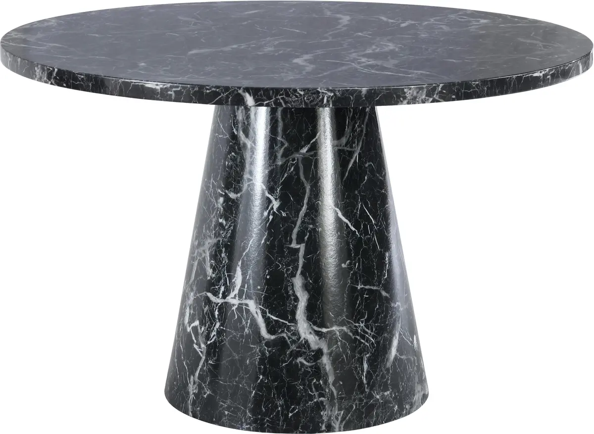 Omni Black Faux Marble Dining Table 1