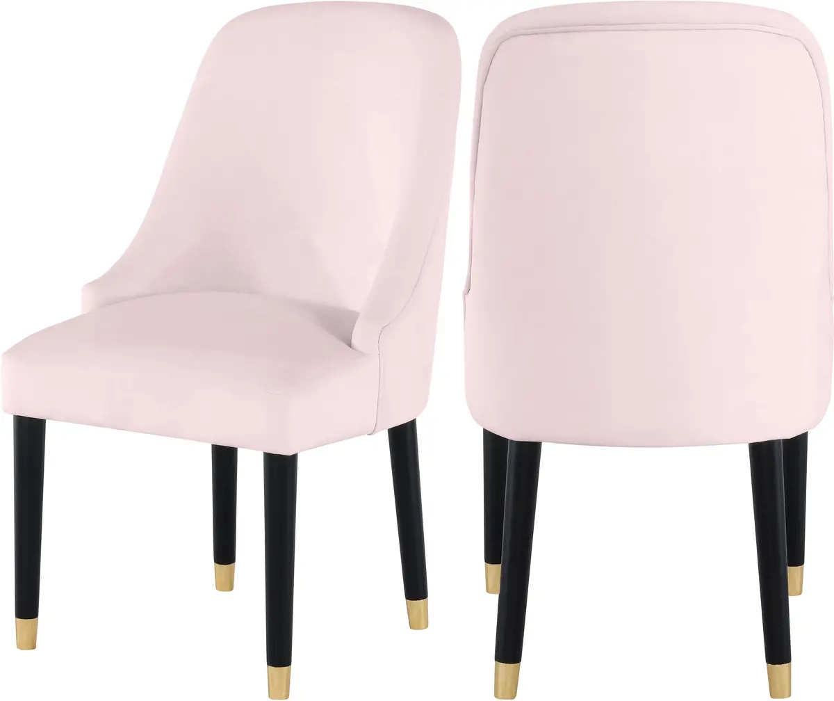 Omni Pink Velvet Dining Chair 1