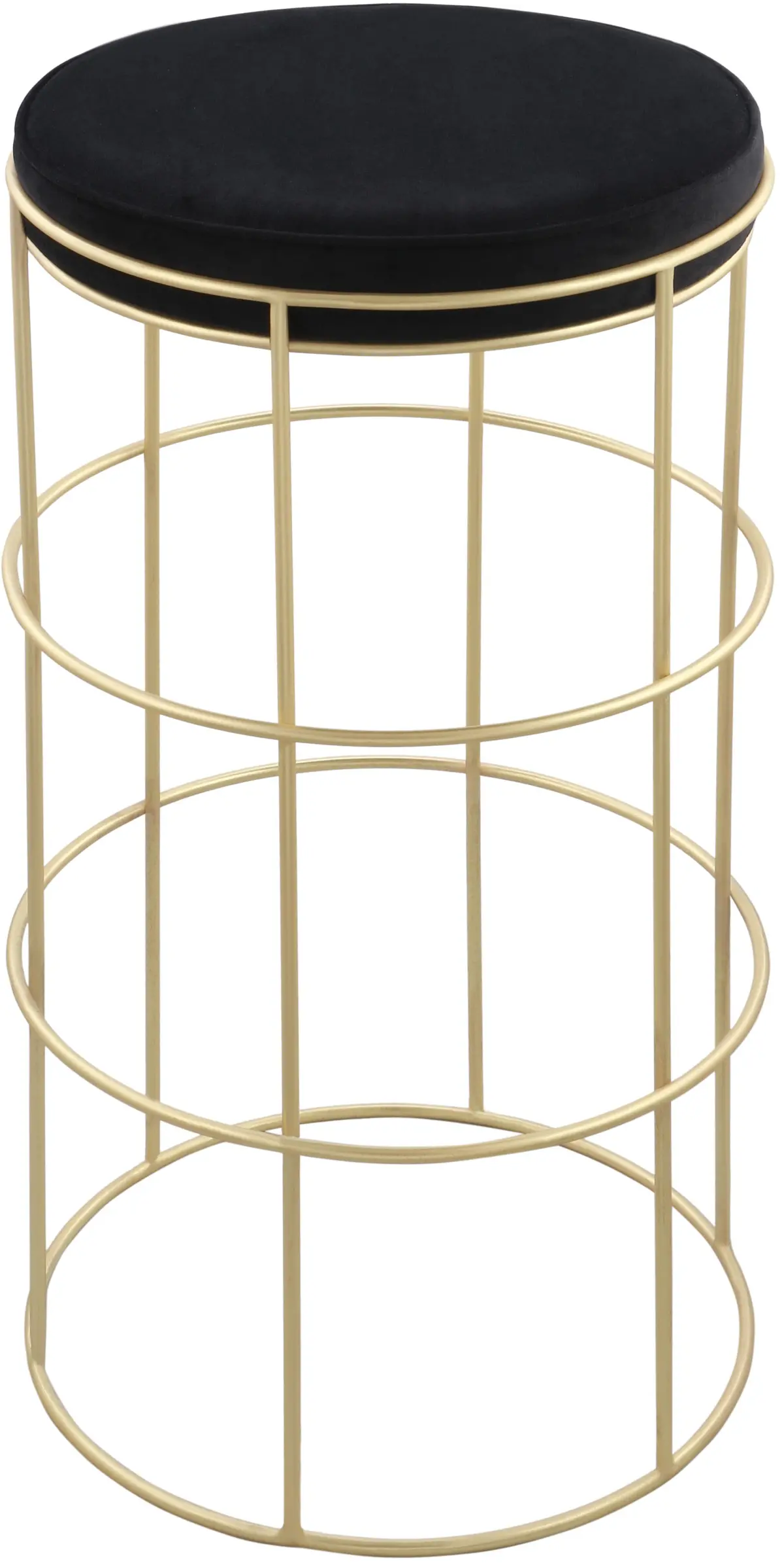 Rebar Black Velvet Counter Stool 1