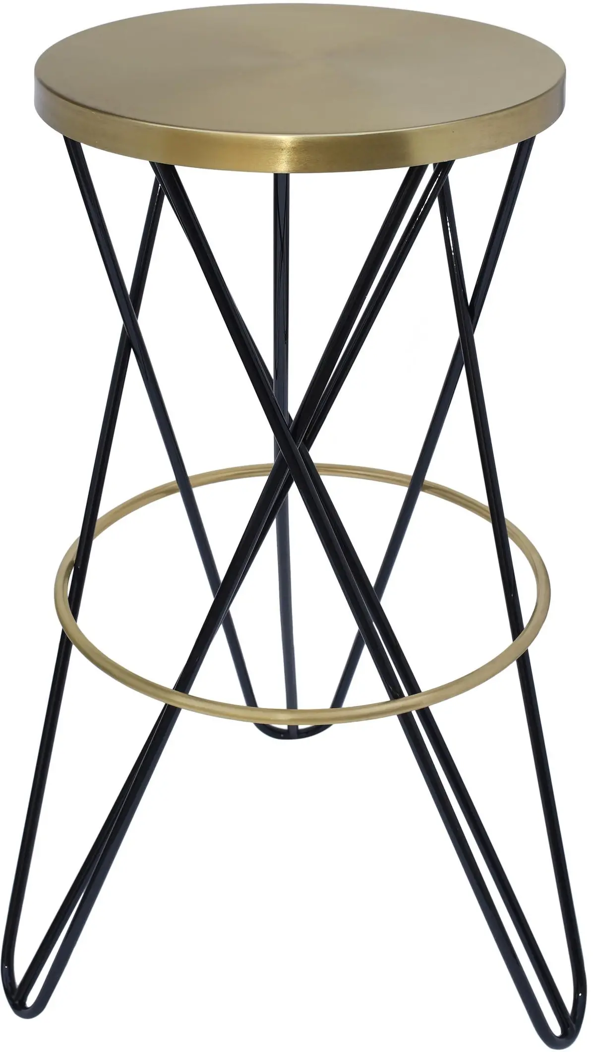 Mercury Black / Gold Bar Stool 1