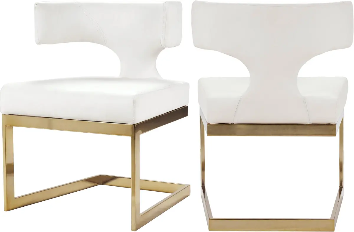 Alexandra White Faux Leather Dining Chair 1