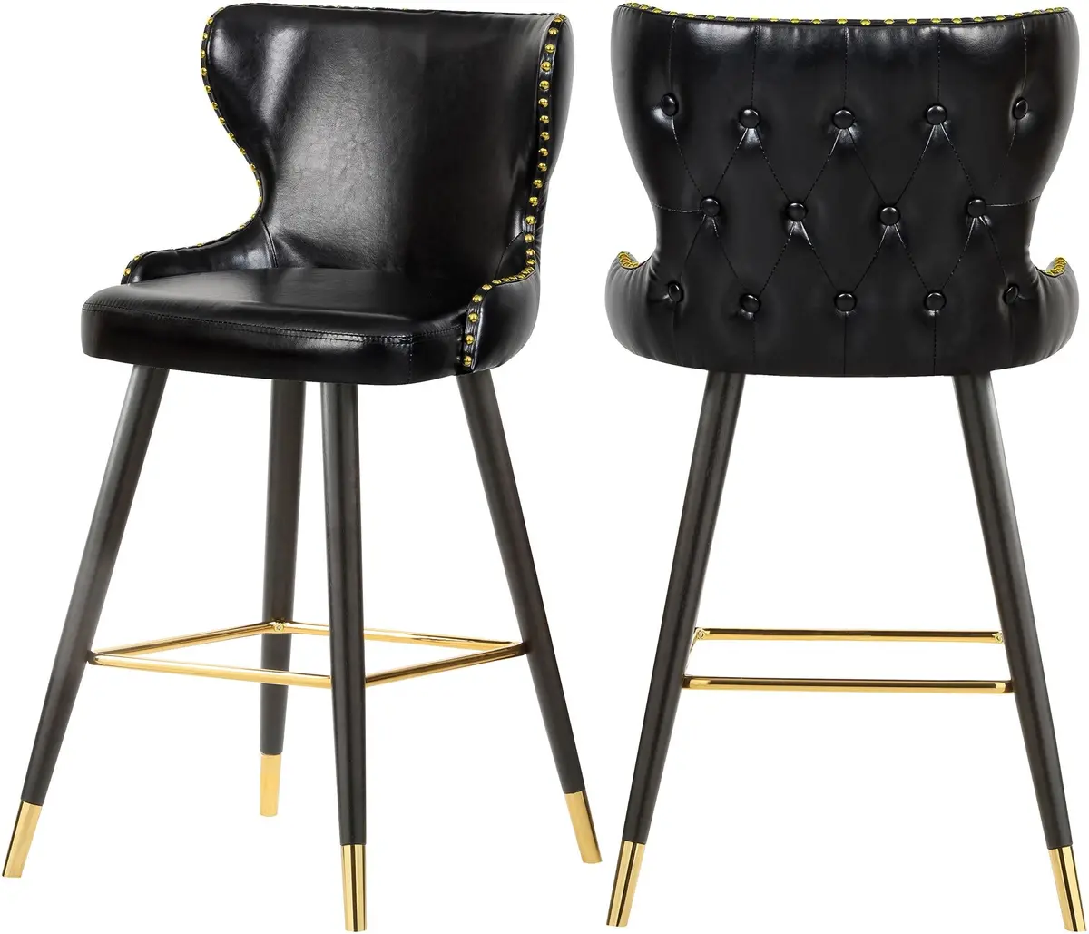 Hendrix Black Faux Leather Counter/Bar Stool 1