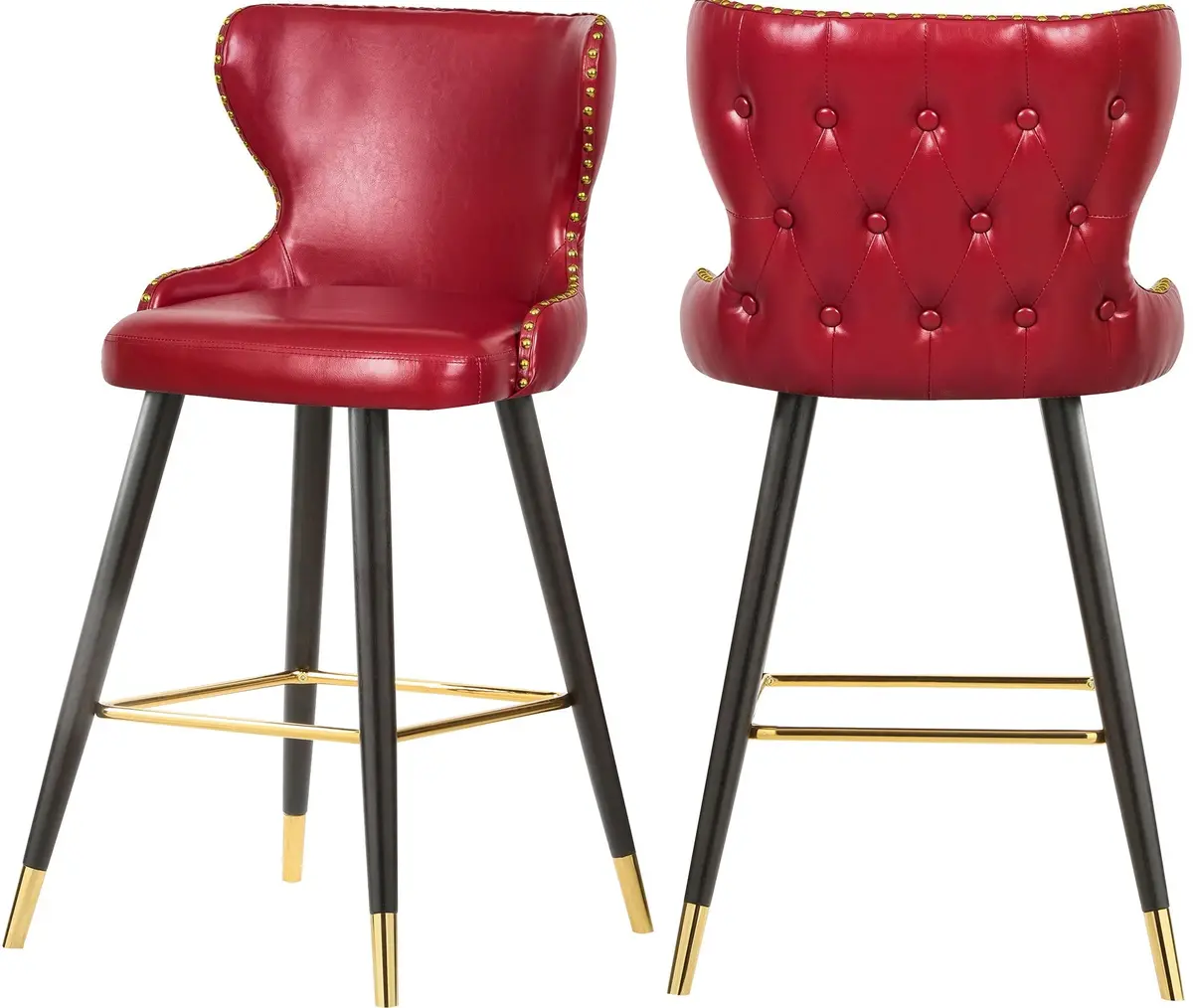 Hendrix Red Faux Leather Counter/Bar Stool 1