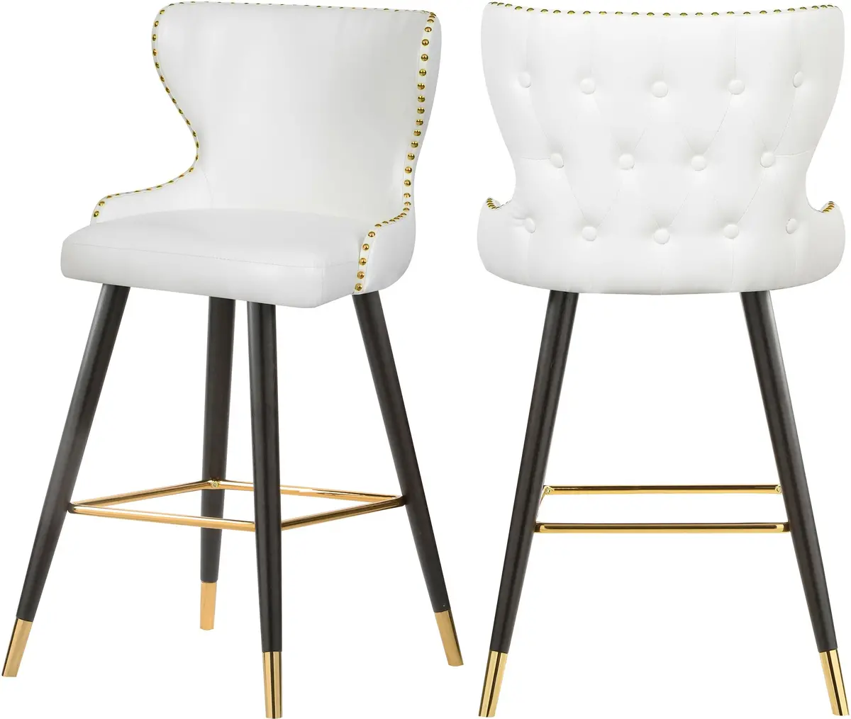 Hendrix White Faux Leather Counter/Bar Stool 1