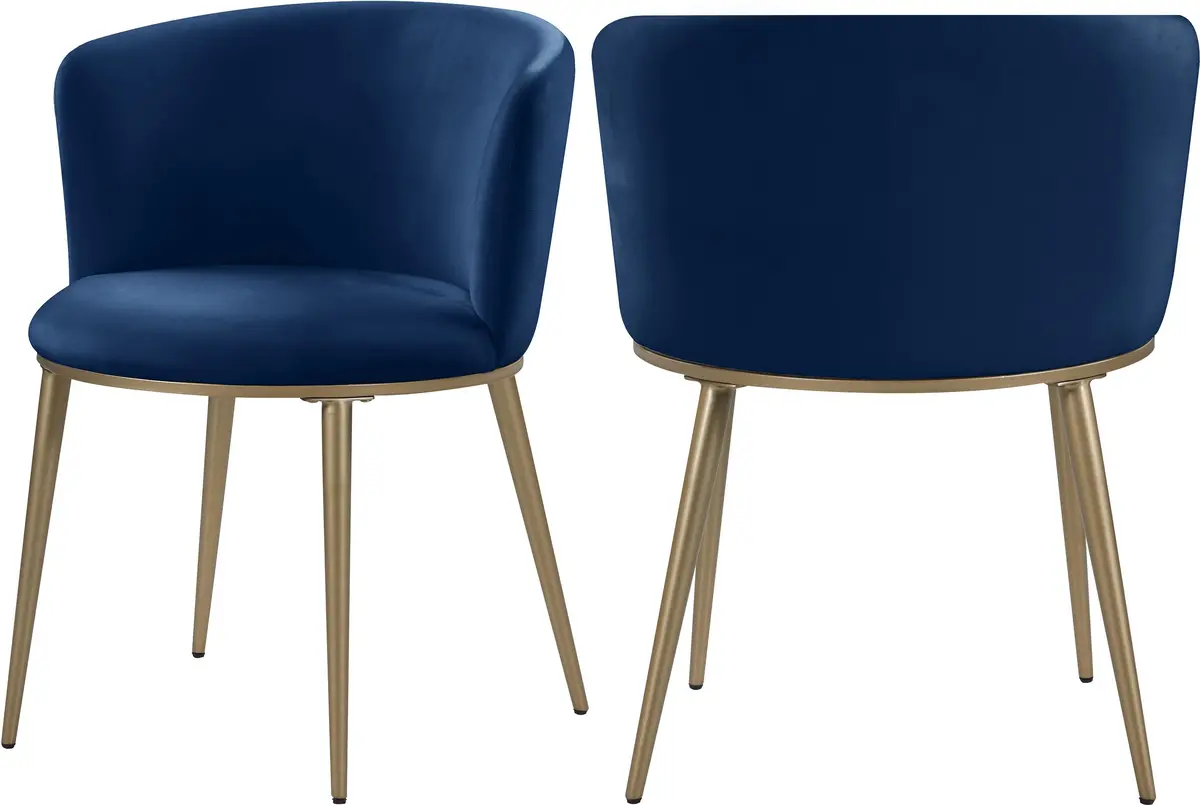 Skylar Navy Velvet Dining Chair 1