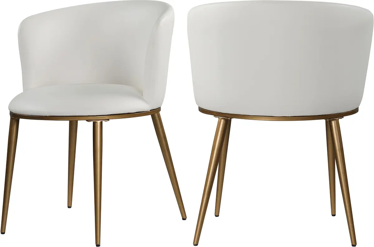 Skylar White Faux Leather Dining Chair 1