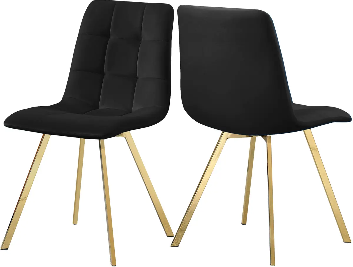 Annie Black Velvet Dining Chair 1