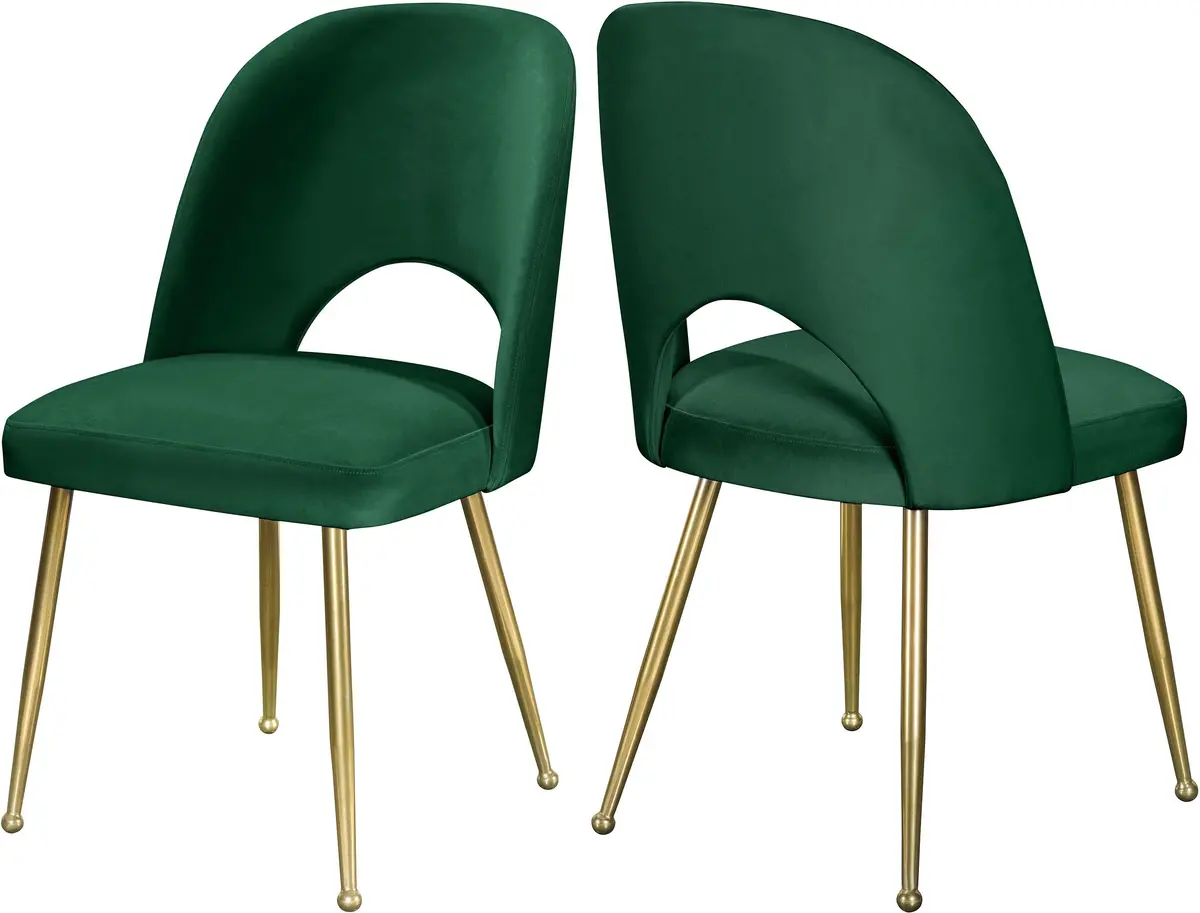 Logan Green Velvet Dining Chair 1