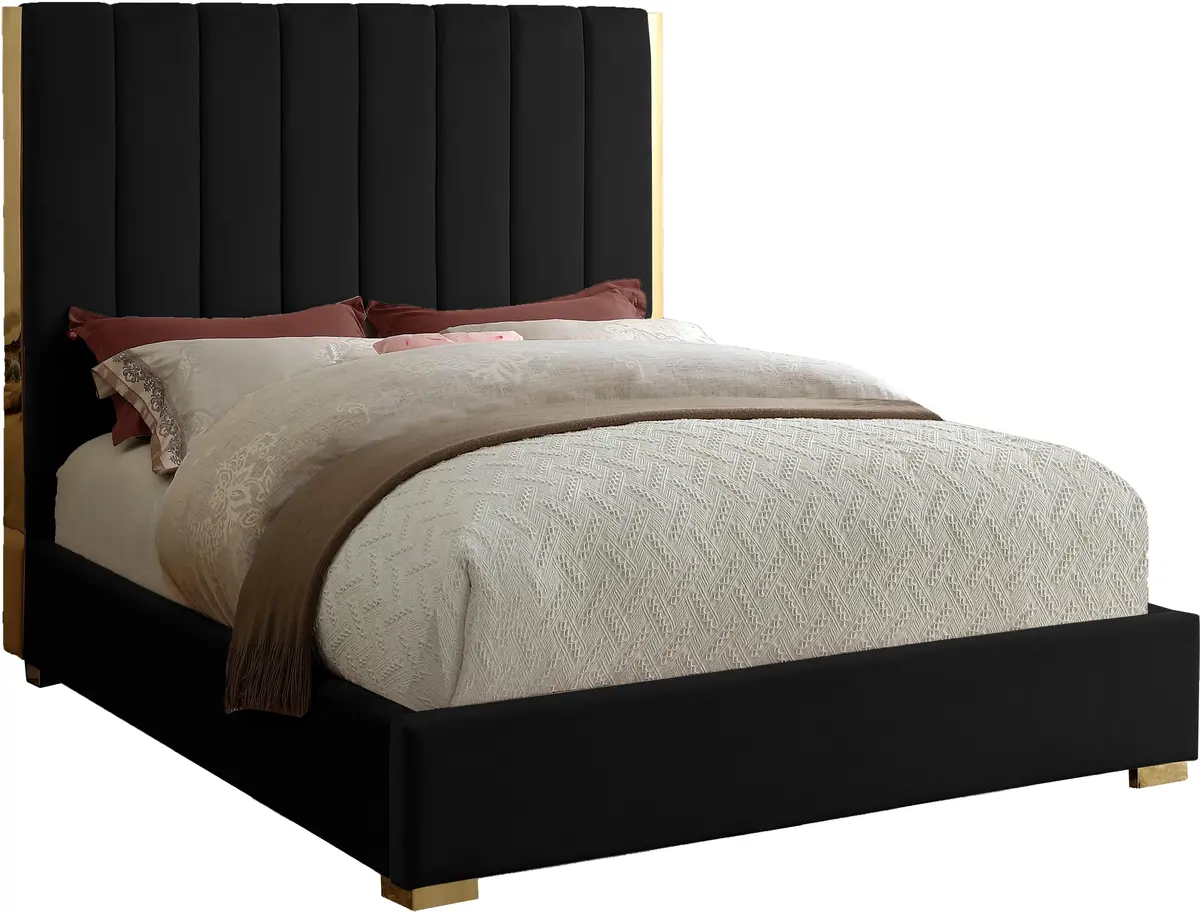 Becca Black Velvet Full Bed 1