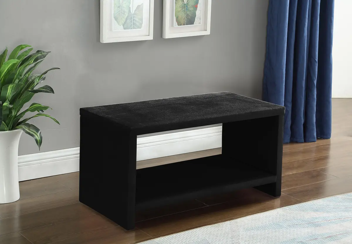 Cleo Black Velvet Night Stand 2