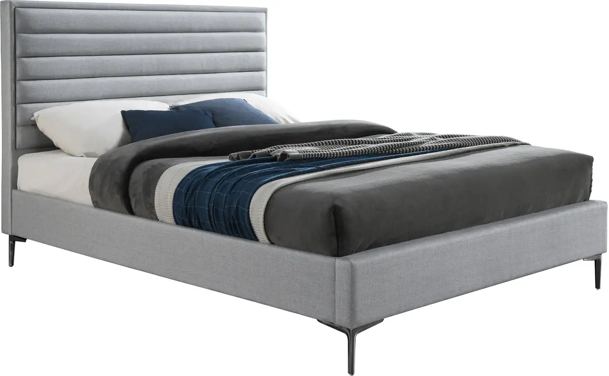 Hunter Grey Linen Full Bed 1