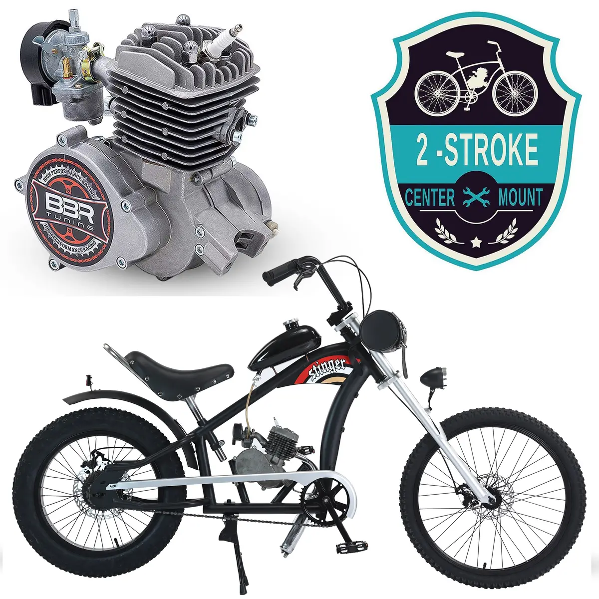 Stinger Motorized Bike + Bbr Tuning 2-Stroke Engine 1