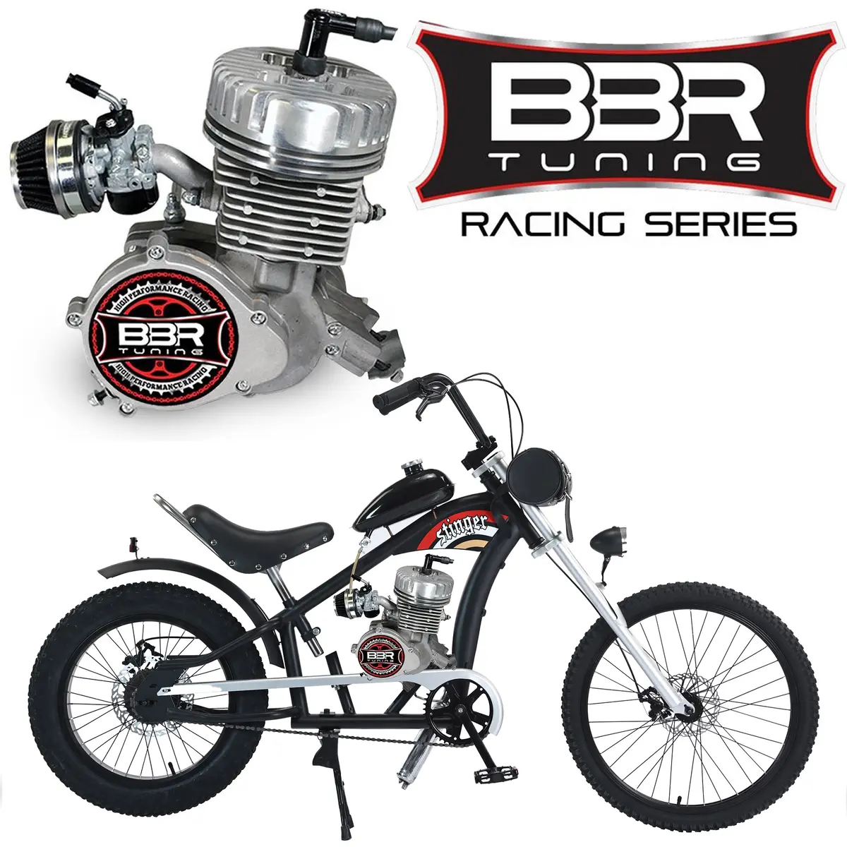 Stinger Motorized Bike + Bbr Tuning 2-Stroke Stage 4 Performance Engine 1