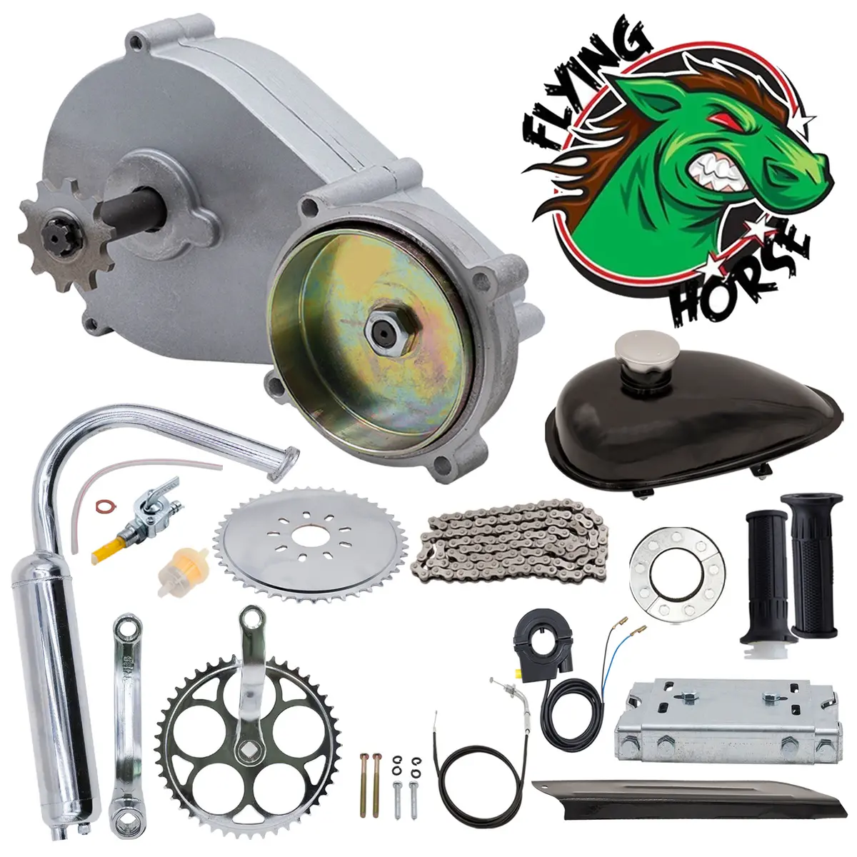 Flying Horse Complete 5G 4-Stroke Bicycle Engine Transmission Kit 1