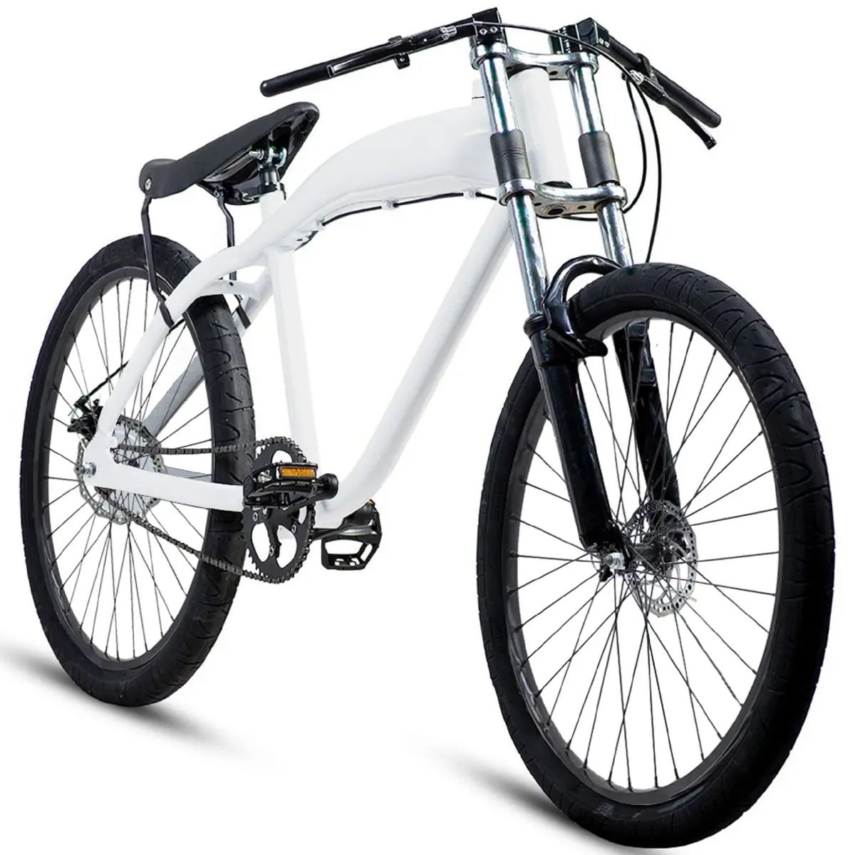 Bbr Tuning F-Zero Motor-Ready Motorized Bicycle - White 1