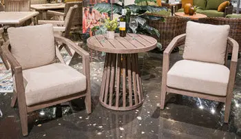 Joy Lagoon Outdoor Chairs With Cushions/Table (Set Of 3) 1