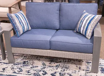 Half Moon Beach Outdoor Loveseat With Cushion 1