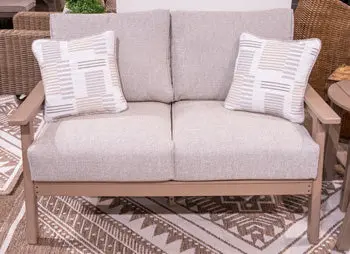 Grover Beach Outdoor Loveseat With Cushion 1