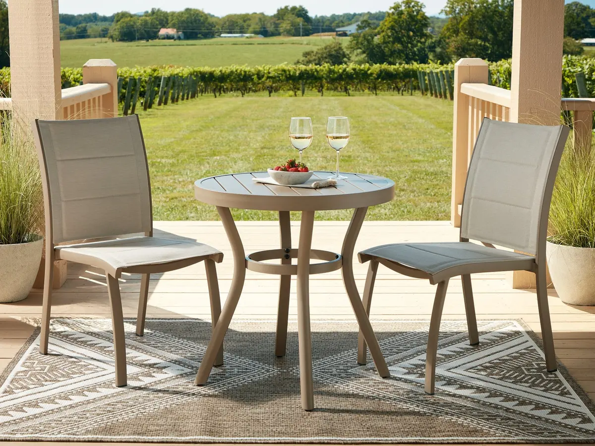 Mission Beach Outdoor Table And 2 Chairs 2