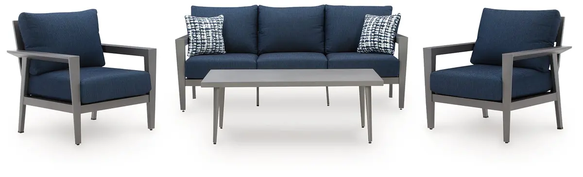 Gali Outdoor Sofa/Chairs/Table Set (Set Of 4) 1