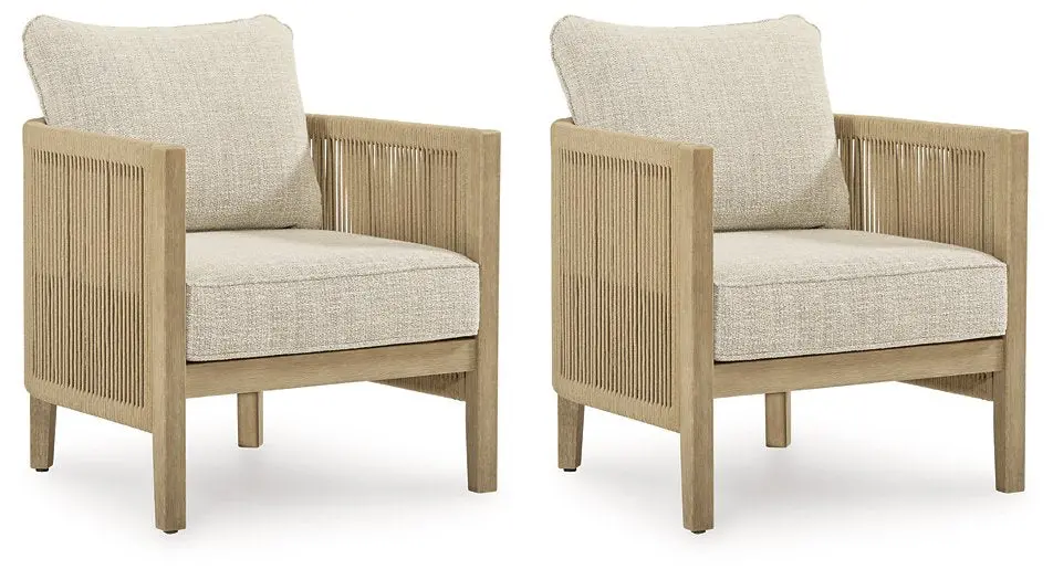 Spooners Cove Outdoor Lounge Chair With Cushion (Set Of 2) 1