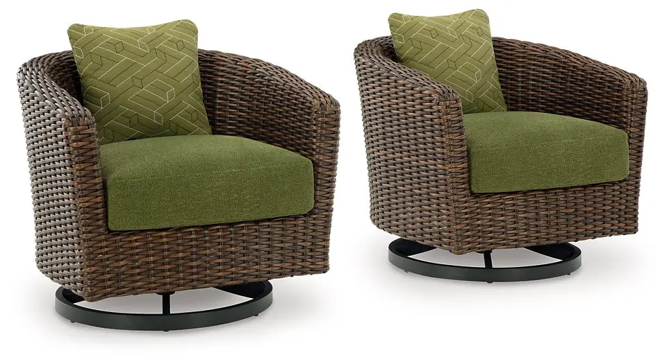 Horizon Hall Outdoor Swivel Lounge Chair With Cushion 1