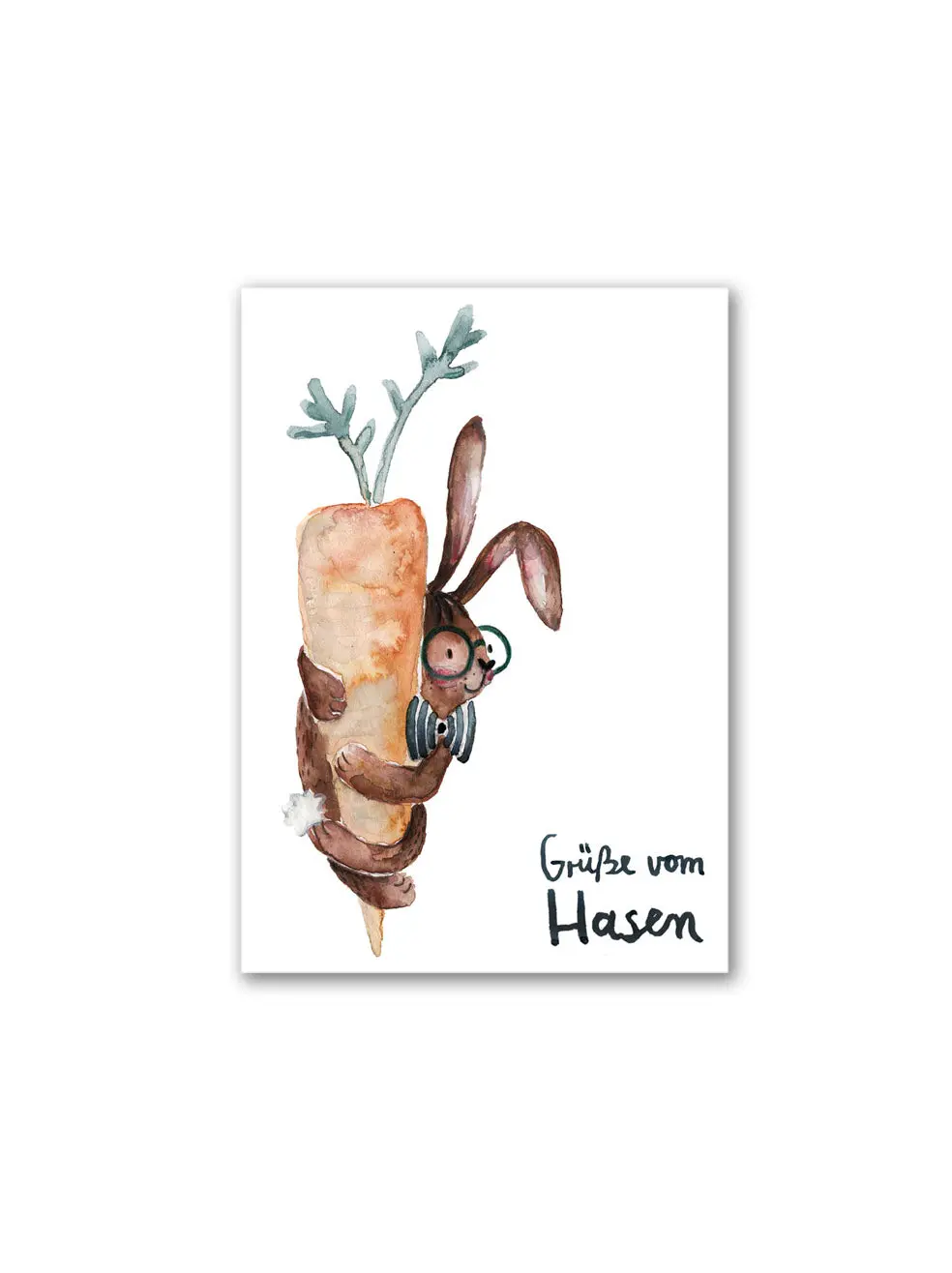 Postkarte "Osterhase Mit Möhre" 1