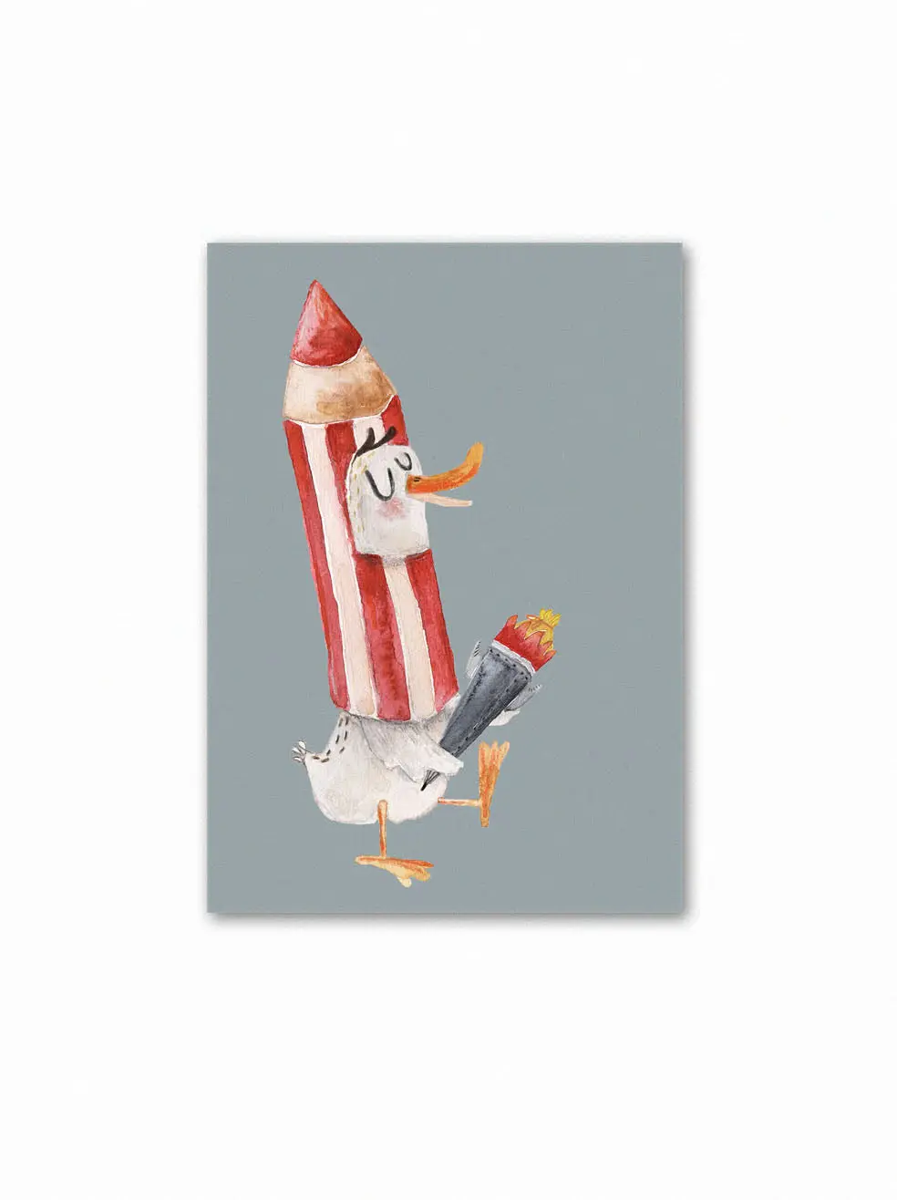Postkarte "Gans Im Stift" 1