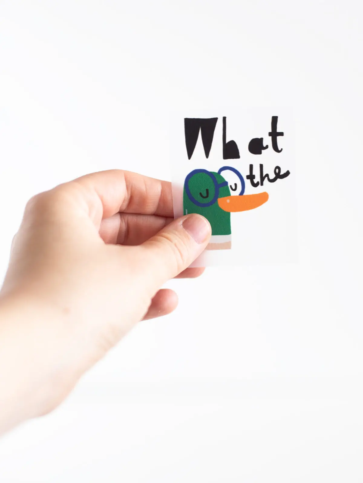 Bügelbild Randlos "What The Duck" 1
