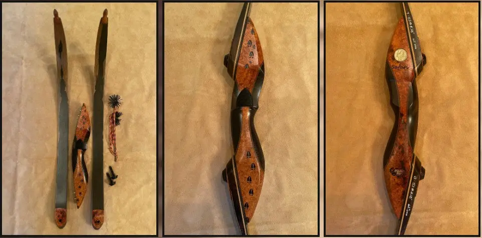Bwana Bows Safari Recurve, Rh, 53# @ 28", 62" Amo 1