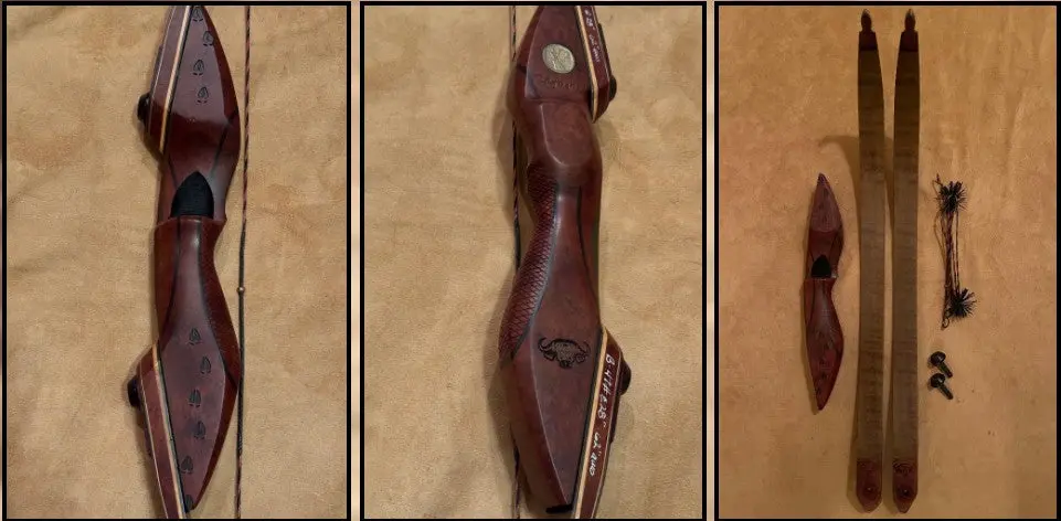 Bwana Bows Safari Recurve, Rh, 47# @ 28", 62" Amo 1