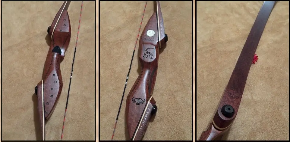 Bwana Bows Safari Recurve, Rh, 43# @ 28", 62" Amo 1