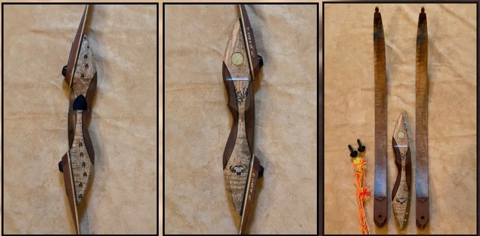Bwana Bows Safari Recurve, Rh, 54# @ 28", 62" Amo 1