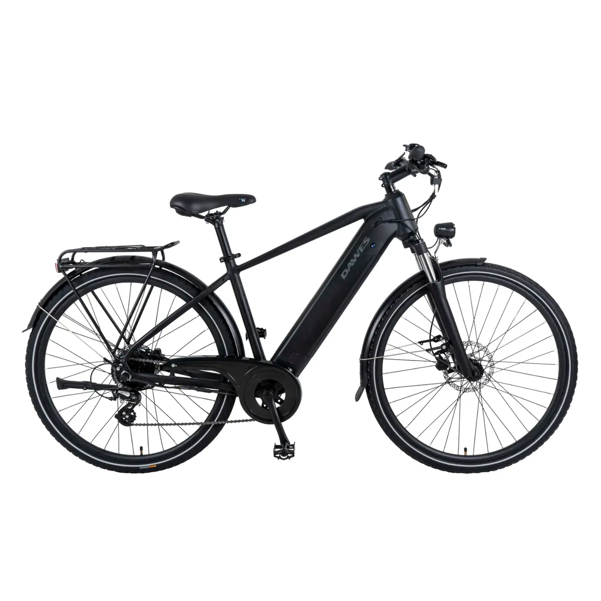 Dawes Spire Crossbar 1.0 Electric Hybrid Bike, Black, Medium 1