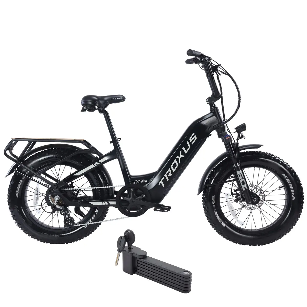 Troxus 750W 20" Lynx Step-Thru Fat Tire Electric Bike 1