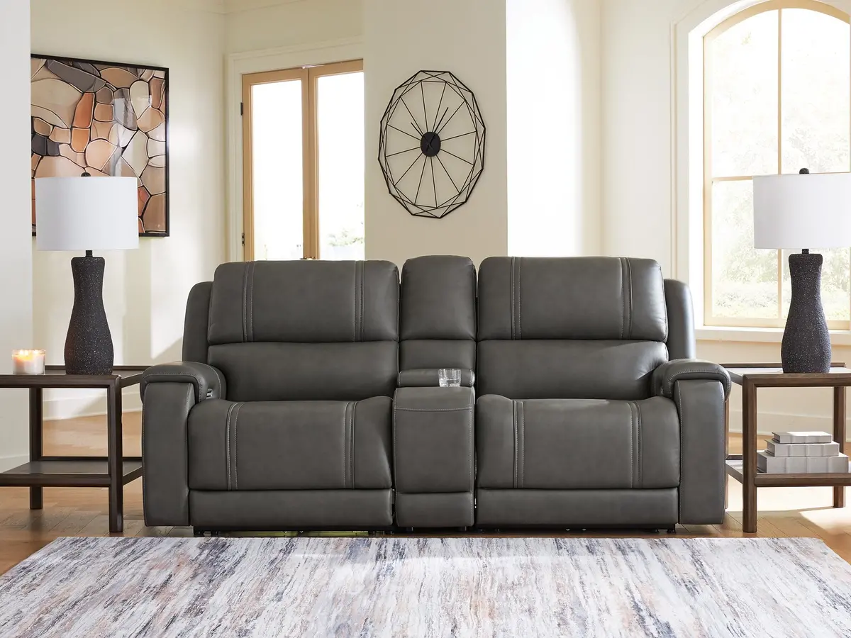 5Z - Pittson Power Reclining Sectional Loveseat With Console 2