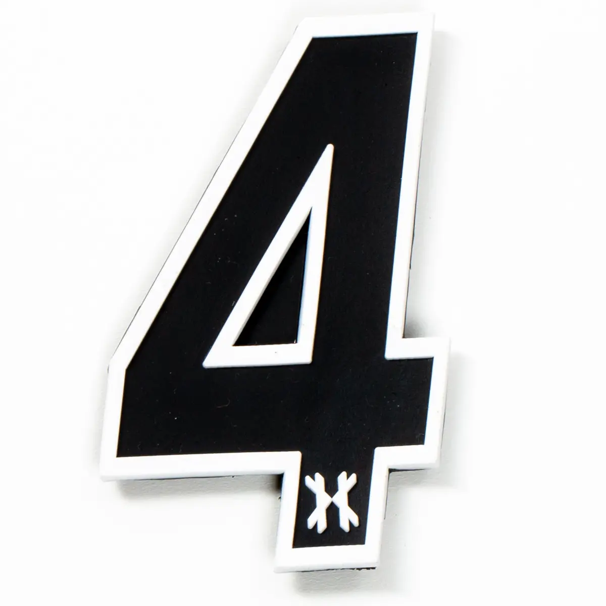 Number "4" Rubber Velcro Patch 1